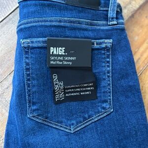 PAIGE Skyline Skinny Jeans in Deep Blue